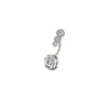 Novo Conjunto de 5 Peças da Amazon de Piercings para Umbigo em Zircônia em Formato de Coração, Piercings para Umbigo em Aço Inoxidável, Piercings para Umbigo de Borboleta e Coração