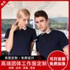 Camisa polo publicitaria de algodón de seda de hielo de alta gama, ropa de trabajo con solapa personalizada, herramientas de manga corta, ropa para padres, impresión bordada personalizada