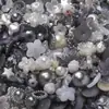 Miçangas Sortidas Aleatoriamente da Mesma Cor, Flores de Pérola Imitação de Plástico ABS, Meio Círculo de Miçangas, Acessórios para Corrente de Celular DIY Feitos à Mão com Cola Creme