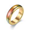 Anillo de color de manta térmica de Amazon, anillo de pareja giratorio, joyería popular coreana para manos, venta al por mayor