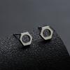 Aretes para Hombre con Tuercas Huecas, Nueva Moda, Gama Alta, Versátiles Aretes Hip-Hop para Mujer, Accesorios de Estilo Sencillo, Venta al por Mayor de Joyería