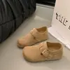 Zapatos para Mujer Estilo Birkenstock con Hebilla Retro y Tacón Oculto 2026 Otoño Nuevos Mocasines Loafers Versión Coreana Zapatos de Suela Gruesa