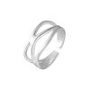 Anel de prata esterlina 925 com várias camadas, anel de cauda feminino simples, pequeno e requintado, design aberto personalizado 5154G