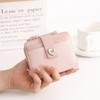Billetera Nueva Zhengnan para Mujer Corta Estilo Coreano PU Casual Moda Hebilla de Amor Cartera Plegable Billetera para Monedas Estudiante