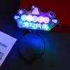 Barra Luminosa de Mano Accesorios de Ambiente Feliz Cumpleaños Arreglo de Ambiente Luminoso Aro para el Pelo con Purpurina para Niños y Niñas