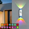 Luz de Pared Ambiental Magnética de Doble Cabezal Transfronteriza Ojo de Gato para Gabinete de Vino, Entrada, Pasillo, Escalera, Sensor RGB Regulable Luz Nocturna