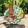 Ímã de Geladeira de Madeira Cultural e Criativo Xuzhou Tendência Nacional Criativo Tridimensional Lembrança de Viagem Ponto Turístico Edifício Marco Atacado
