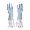 Guantes para tareas domésticas con boca extendida para lavar platos y ropa, para limpieza de cocina y cocina, para mujer, de goma, impermeables, para trabajo doméstico, duraderos