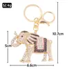 Popular Llavero de Elefante Tailandés Esmaltado con Pedrería, Llavero de Metal para Coche, Colgante para Mochila, Caja para Llaveros
