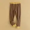 Pantalones Térmicos para Niños Clase a Nuevo Modelo de Invierno Pantalones Térmicos Interiores Engrosados de Tres Capas para Niños Leggings Cálidos con Forro de Felpa para Niñas