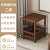 Preto nogueira cor bambu madeira maciça mesa de chá de camada dupla pequena apartamento sala de estar novo estilo chinês varanda janela janela mesa de chá mesa de chá casa