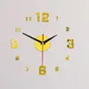 Reloj de Pared 3D Creativo y Simple Adhesivo de Pared Acrílico Reloj DIY Sin Perforar Decoración para el Hogar Reloj de Pared Sin Clavos