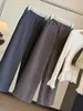Pantalones de Lana Mezclada Estrechos de Pierna Ancha para Mujer Petite Otoño/Invierno Nuevos de Cintura Alta Sueltos Caídos para el Trabajo de Nueve Décimas Partes Traje Pantalones de Pierna Recta