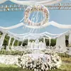 Arco de Boda Estilo Francés, Cortinas de Boda, Gasa de Malla, Decoración de Lugar de Fiesta de Boda al Aire Libre, Gasa Decorativa