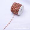 Venta al por mayor de fábrica pulsera tobillera cadena margarita de oro de 18 quilates cadena DIY acero inoxidable crisantemo de seis pétalos dos lados gota de aceite