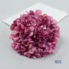 Flor de hortênsia artificial estilo europeu 54 pétalas com pétalas pintura a óleo hortênsia salão de casamento arranjo de flores decoração de caixa de presente