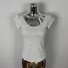 Camiseta de Manga Corta con Cuello Amplio Estilo Chica Caliente Sexy Versátil Delgado Nueva de Dongdaemun Coreana Transfronteriza Deseo Puro