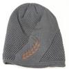 Exclusivo transfronterizo nuevo gorro con capucha de invierno grueso forrado de polar con estampado de espigas de trigo, gorro de punto cálido para exteriores para montar