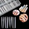 Ferramentas de Manicure 240 Peças Embaladas Tipos de Unhas Tubo de Água Estendido Semi-Fosco Quadrado Trapezoidal Unhas Postiças Adesivos Completos