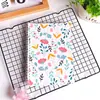 Planejador Estudantil Criativo Dupla Face Caderno Fresco de Folhas Soltas Diário Simples Japonês Espiral em Estoque