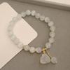 Pulsera de cuentas de ojo de gato de moda nacional para mujer, diseño de nicho, hebilla segura, colgante de loto, pulsera de cuentas, joyería