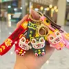 Celebridad de Internet Gato de la Suerte Llavero de Coche Colgante Femenino Lindo Pareja Llavero Colgante de Bolso Dibujos Animados Exquisito Regalo