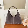 2026 Bolso de Mujer Nuevo de Gran Capacidad de Moda Bolso de Hombro Único Mate para Debajo del Brazo Bolso Retro Versátil Bolso de Mano Casual