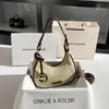 Bolsa de Hombro Retro de Color Contrastante Baguette 2025 Otoño e Invierno Nuevo Bolso de Luna Creciente de Alta Gama de Segunda Mano Venta al por Mayor