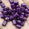 Contas Otimizadas Shujulai para Barril, Contas Soltas de Jade, Rocha de Quartzo Verde Seco Púrpura, Tubo Reto Coluna Reta Acessórios de Joias DIY Contas