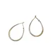 Pendientes de Diseño de Nicho de Lujo Ligero Estilo Francés Pendientes Ovalados Minimalistas de Plata Pendientes de Botón de Moda de Gama Alta