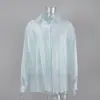 Camisa Ligera Estilo Francés Transfronteriza de Tencel 2026 Primavera/Verano Nuevo Estilo Ins Europeo y Americano Suelta de Manga Larga Casual para Mujer