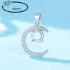 Colgante de Cobre Feliz Planeta Pequeño Chapado en Platino Colgante Vacío DIY Incrustado con Diamante Huizi Redondo de Fondo Puntiagudo Jade 925 Colgante