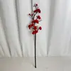 Rama Individual de Flor de Ciruelo Artificial de Alta Calidad, Flor Falsa de Ciruelo de Cera Estilo Chino, Flor Seca para Decoración de Sala de Estar en Casa, Arte Floral de Boda, Adorno Inspirado en Zen