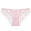 Ropa interior sexy europea y americana transfronteriza para mujer, Lencería francesa fina de encaje transparente talla grande, Braguitas de cintura baja que realzan los glúteos