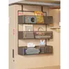 Estante de almacenamiento colgante para litera inferior de dormitorio, no requiere taladro, organizador en capas para bocadillos debajo de la cama en dormitorios estudiantiles