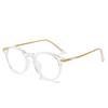2413 Nuevos Lentes para Miopía para Hombres y Mujeres, Monturas Redondas Retro de Estilo Coreano, Lentes para Estudiantes, Lentes Terminados con Receta Antiluz Azul