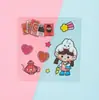 Pegatinas de tarjetas de goo láser de dibujos animados lindos no repetidas material de decoración para cuenta manual infantil pegatinas de placa de goo DIY al por mayor