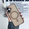 Aplicable a iPhone 15 Promax Gold Shield carcasa de teléfono móvil esmerilada con sensación de piel Apple 14 cubierta protectora de succión magnética todo incluido resistente a caídas