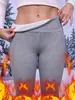 Explosivo Transfronteiriço em estoque tamanho grande forrado de fleece Calças Quentes Apertadas Outono e Inverno Veludo de Cordeiro Espessado Leggings Elásticas na Perna