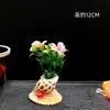 Decoração de prato de sashimi de comida ocidental de hotel, flores e plantas na borda do prato de flores, decoração de prato criativa, conceito artístico, pequenos ornamentos de prato frio