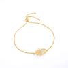 Pulsera de mujer de Amazon, chapada en cobre, oro auténtico, ópalo de palma hueco, joyería artesanal, accesorios de joyería de doble agujero hechos a mano.