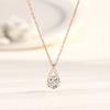 Colar Zircônia Gota d'Água Estilo Coreano Elegante Corrente Clavícula Prata Esterlina 925 Feminino Popular na Internet Simples Pingente Versátil Joia