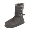 Botas de Algodón con Suela Gruesa para Aumentar la Altura y Forro de Felpa, Engrosadas para Calidez, Zapatos de Mujer, Nuevo Modelo 2026, Botas de Nieve de Doble Uso Invernal para Mujer