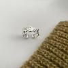 Coreia do Sul Dongdaemun Niche Design Bow Sterling Silver Ring Mulheres 2022 Novo Cold Style Moda Finger Ring