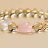 Pulseira de Citrino Natural Grau 7A Produtos Genuínos Cristal Rosa Natural Pixiu Pedra da Lua Design de Pulseira Presente Tanabata