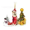 2023 nuevo creativo transfronterizo adornos de perro muñeco de nieve de Navidad adornos planos acrílicos para coche decoraciones de Navidad