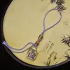 Colgante Tangka Tíbet Pintado a Mano Amuleto de Buda Portátil Bodhisattva Samantabhadra Dios Amarillo de la Riqueza Guanyin Caja Pequeña Tangka Gawa