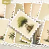 36 Piezas de Pegatinas de Sellos de Rana Temática Bosque Retro, Estilo Acuarela Sanadora, Para Diario, Guka, Pegatinas Decorativas para Maleta al por Mayor
