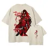 Camiseta Sung Jin Woo Transfronteriza Aliexpress Anime Talla S - Solo - Camiseta de Algodón Lavada Retro Plana