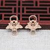 Yiwu cor dourada retenção de cor banhado a ouro cobre DIY buraco duplo borla elo grampo de cabelo cocar de noiva acessórios feitos à mão B3054